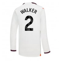 Camiseta Manchester City Kyle Walker #2 Visitante Equipación 2023-24 manga larga
